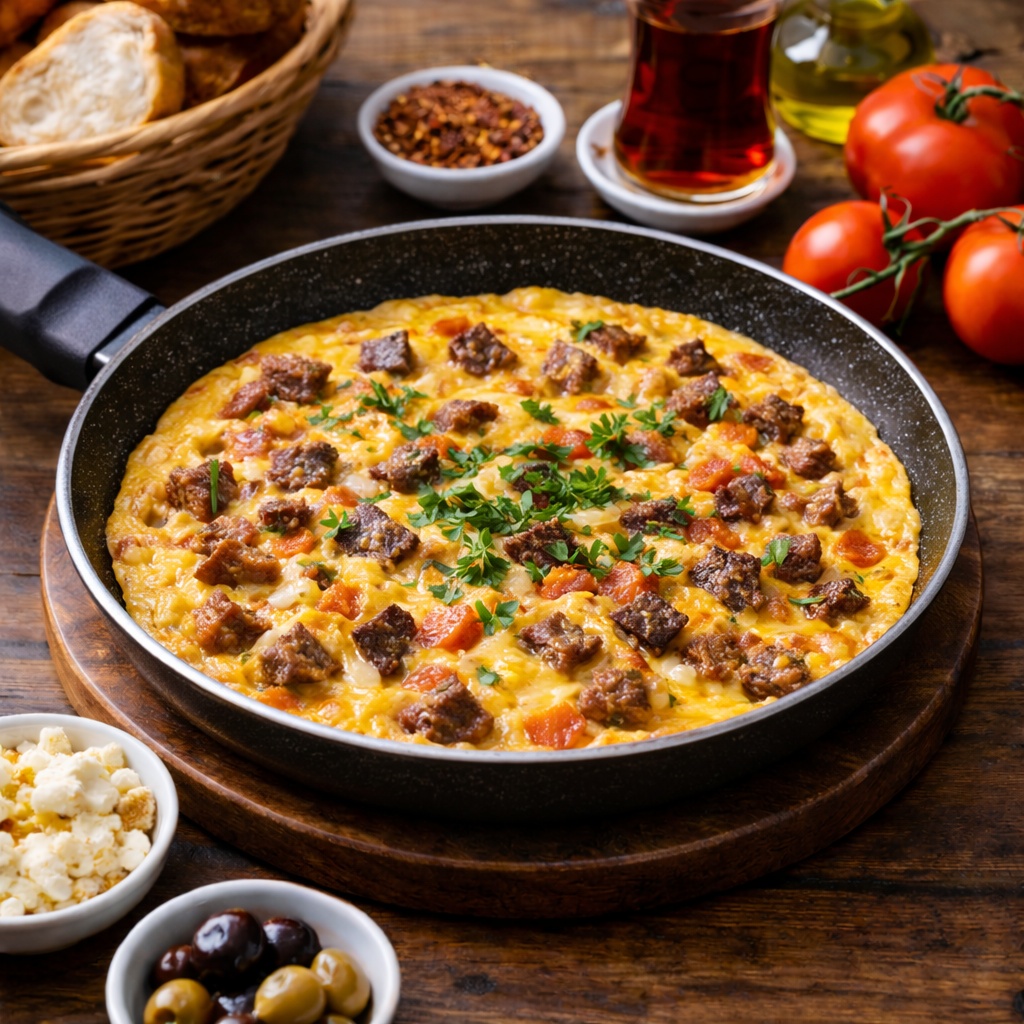 Omlet Kavurmalı